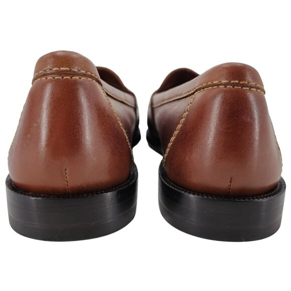 Cole Haan Douglas Mens 10.5 Saddle Tan Leather Dress Shoes Classic Penny Loafers - Picture 8 of 15